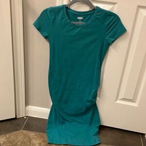 Maternity t-shirt turquoise dress